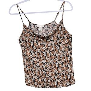 Urban Romantics Floral Cami Top Spaghetti Straps Lightweight Multicolor Size M